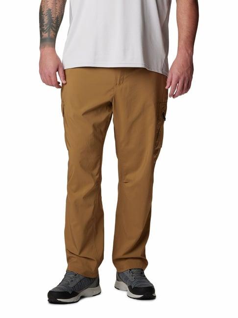 columbia light brown regular fit trousers