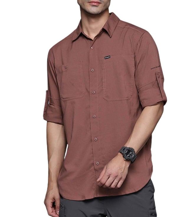 columbia light raisin silver ridge utility lite regular fit shirt