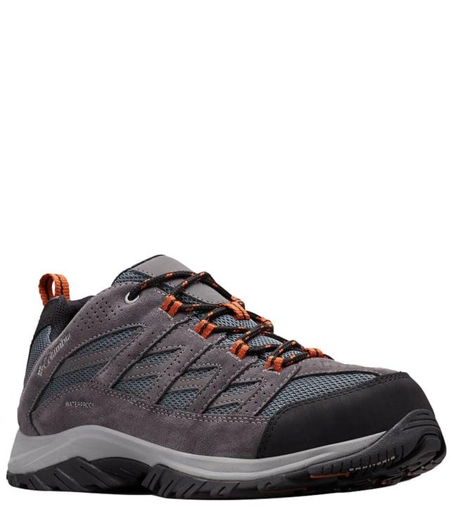 columbia men's crestwood waterproof grey sneakers