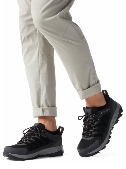 columbia men's strata trail low wp black outdoor shoes