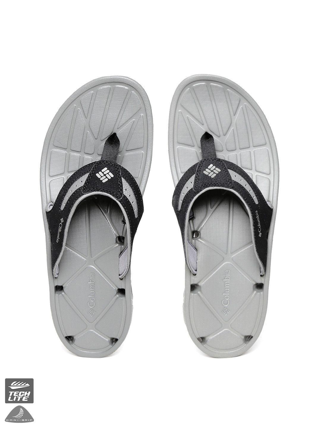 columbia men black techsun vent comfort anti slip flip-flops