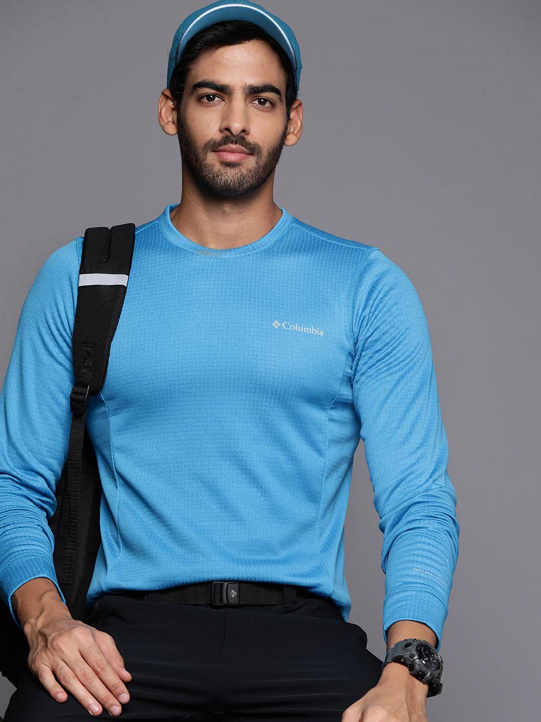 columbia men blue park view crew sweatshirt