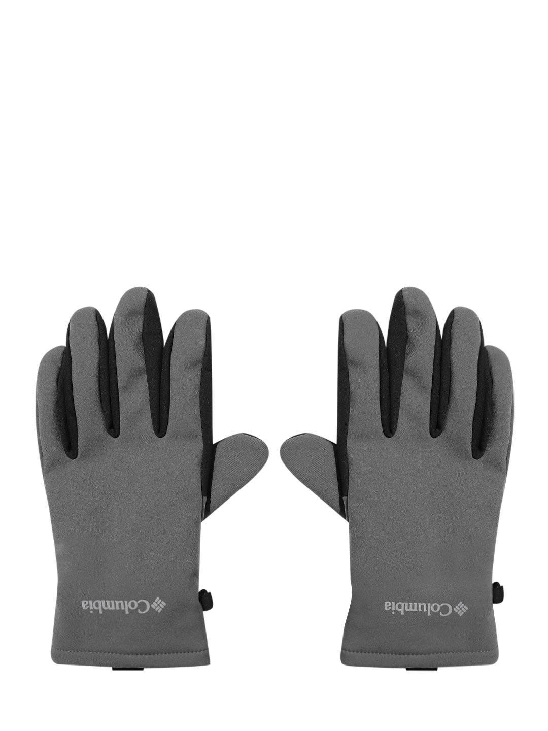 columbia men grey softshell glove