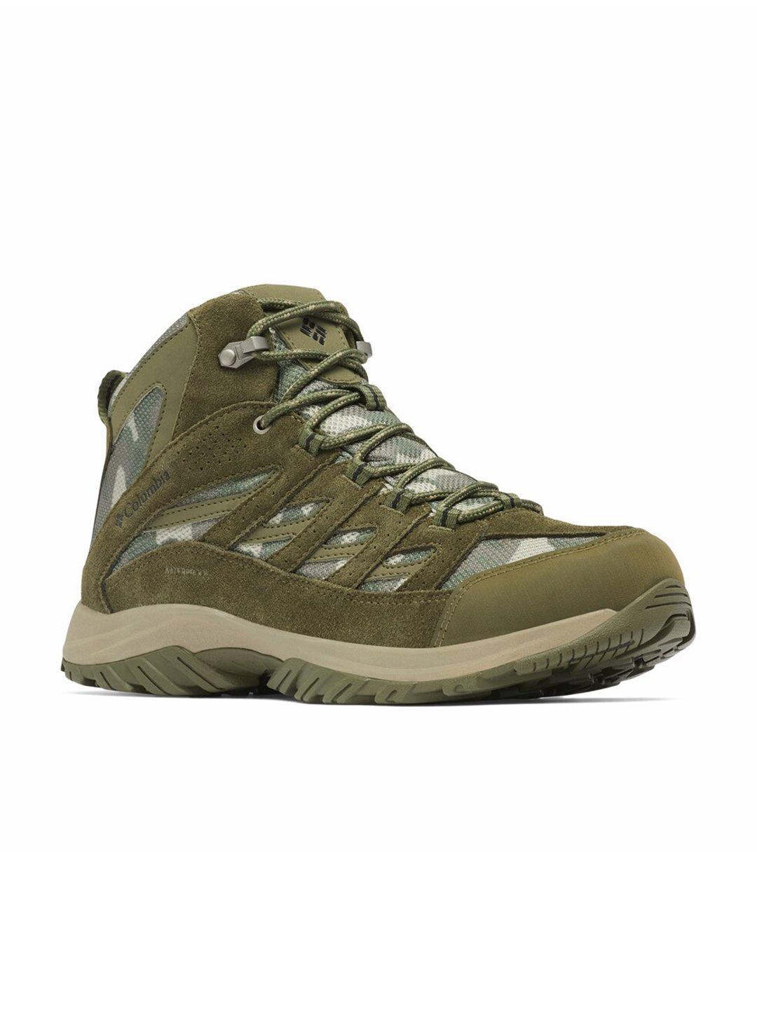 columbia men olive green trekking non-marking shoes