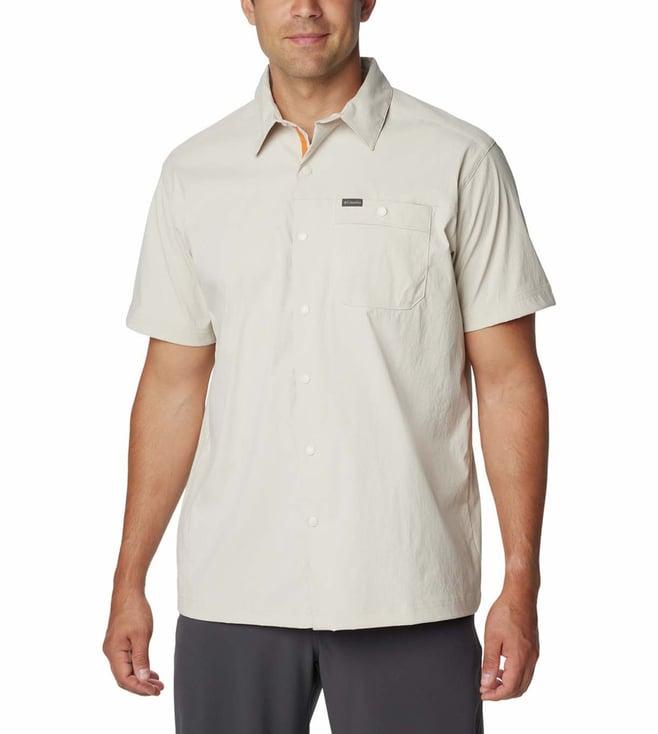 columbia mens brown landroamer ripstop ss shirt