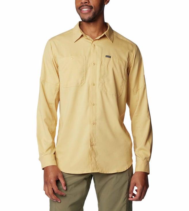 columbia mens brown silver ridge utility lite long sleeve shirt