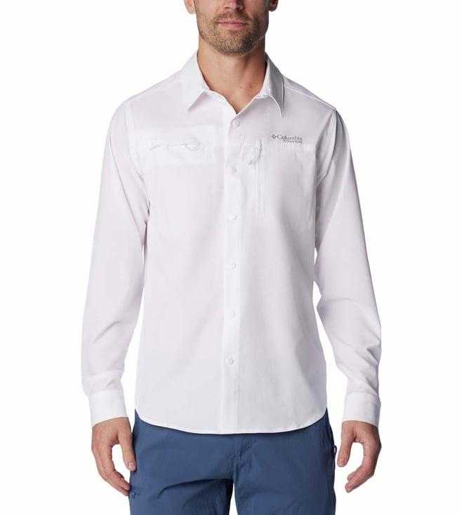 columbia mens white summit valley woven ls shirt