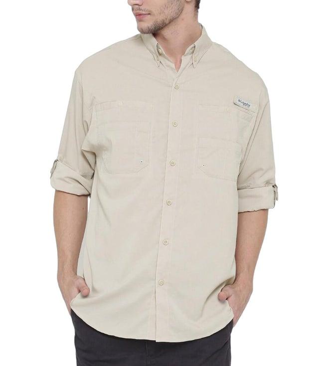 columbia mens white tamiami ii ls shirt