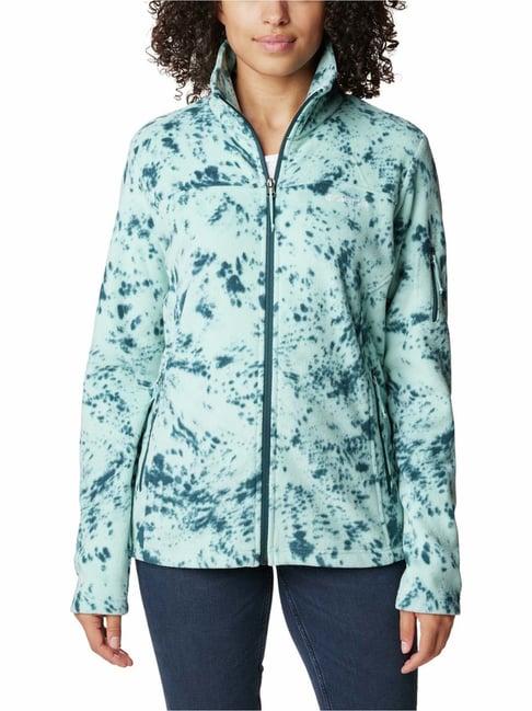 columbia mint green printed sports jacket