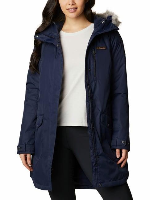 columbia navy full sleeve suttle mountain jacket