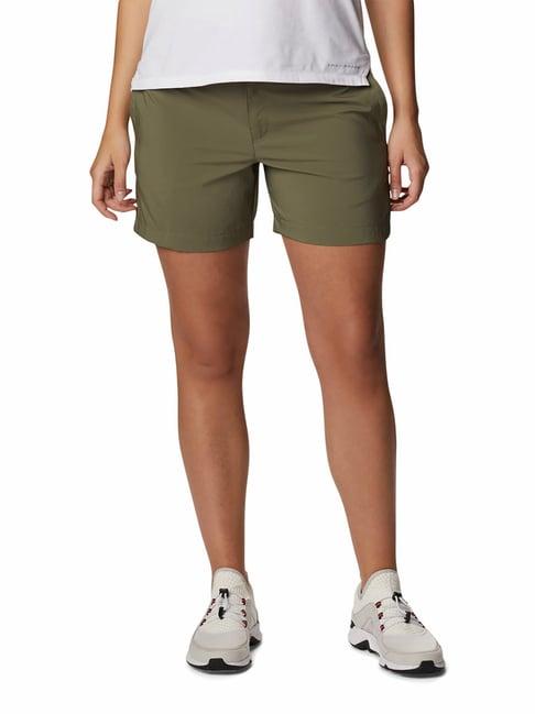 columbia olive regular fit shorts