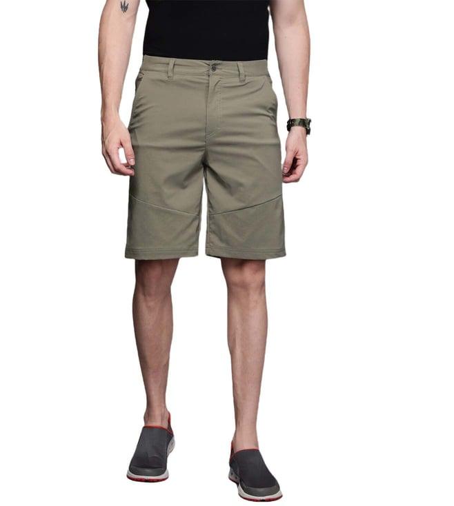 columbia olive regular fit shorts