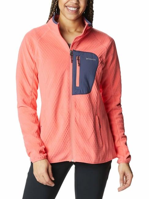 columbia peach full sleeve w outdoor jacket