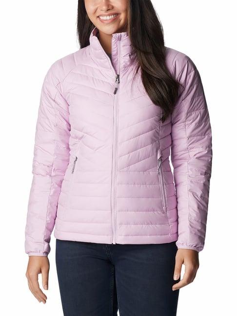 columbia pink full sleeve powder lite puffer jacket