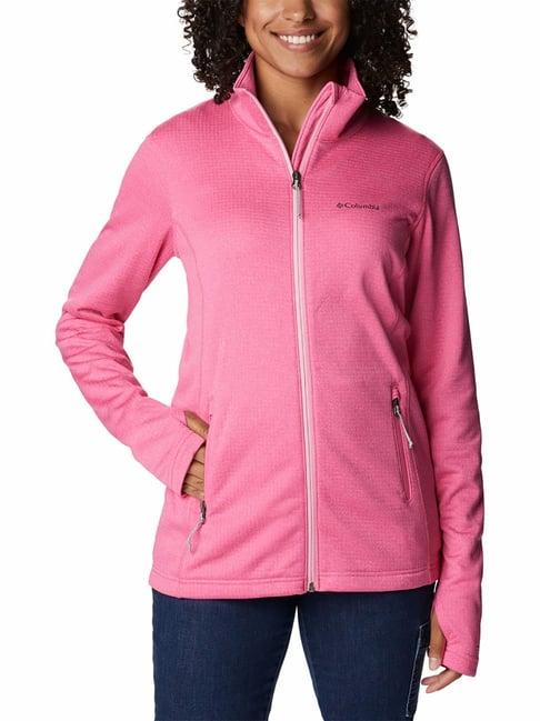 columbia pink logo print jacket