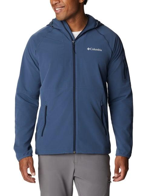 columbia powder blue regular fit hooded jacket