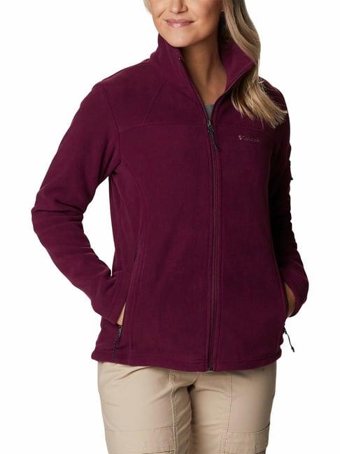 columbia purple full sleeve fast trek jacket