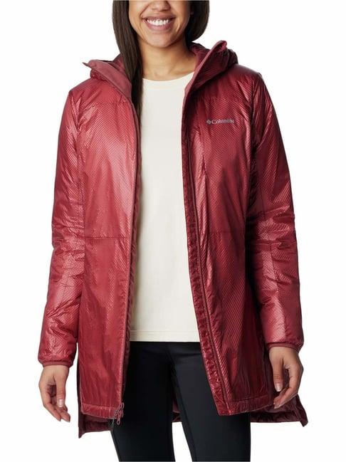 columbia red hooded casual jacket