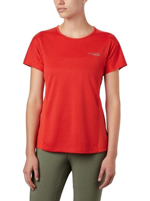 columbia red regular fit t-shirt