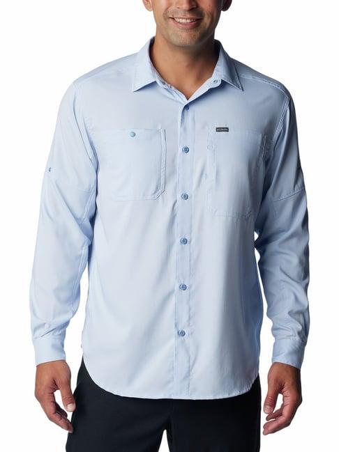 columbia sky blue regular fit shirt