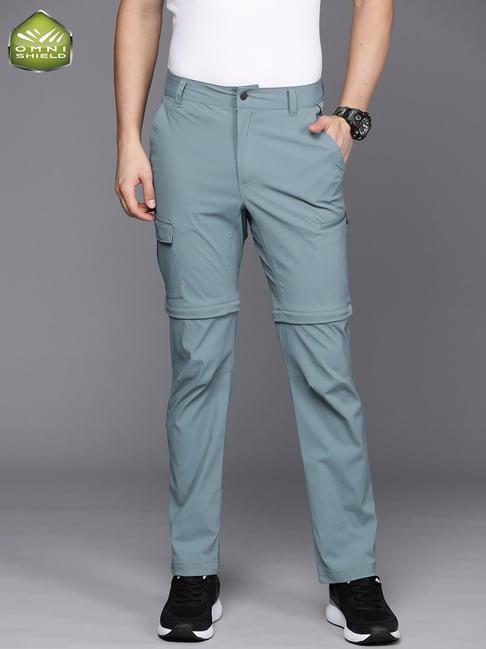 columbia teal regular fit textured newton ridge convertible pants