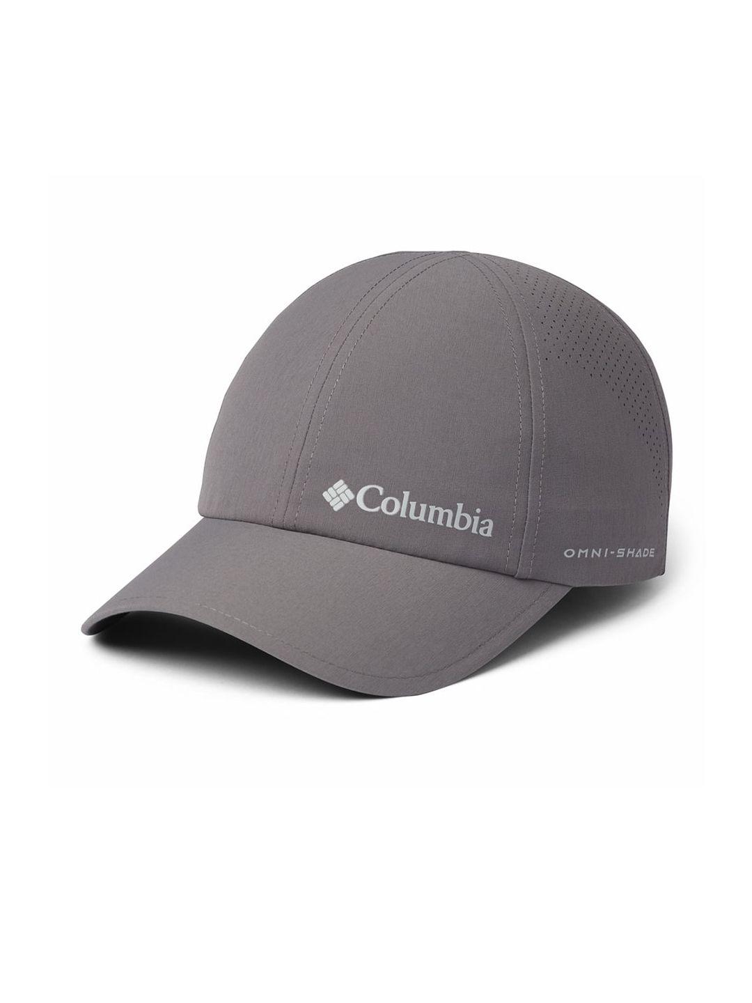 columbia unisex grey baseball cap with brand logo detail
