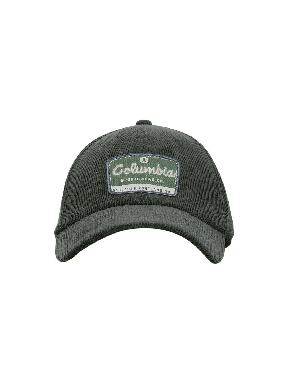 columbia unisex olive green printed cotton lodge dad snapback cap