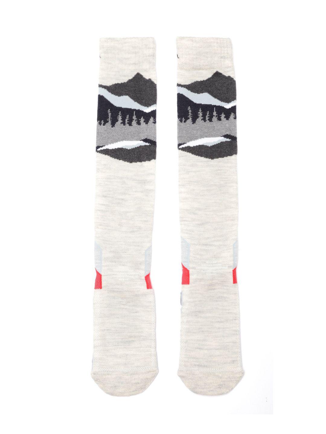 columbia unisex white patterned ankle length socks