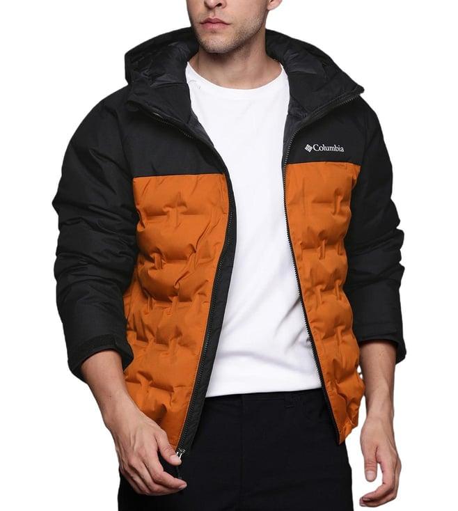 columbia warm copper & black quilted regular fit quilted jacket