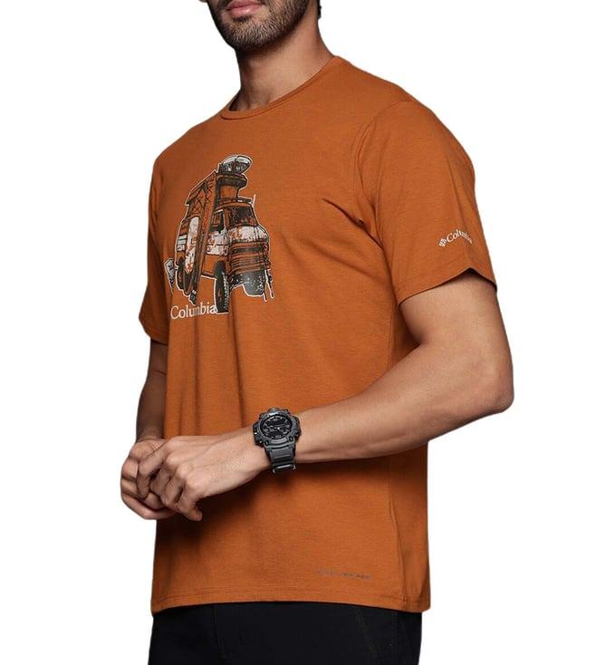 columbia warm copper heather printed comfort fit t-shirt