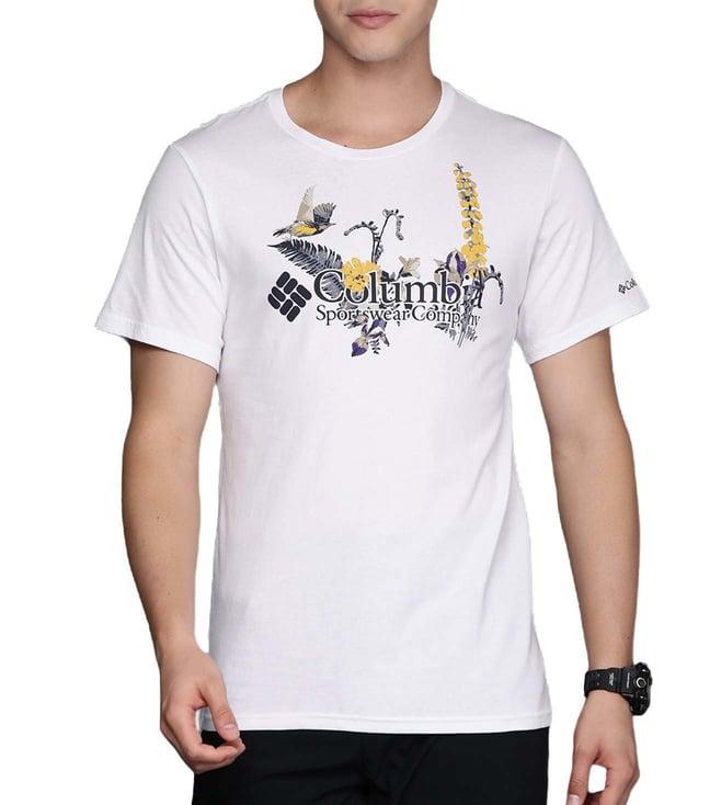 columbia white logo regular fit t-shirt