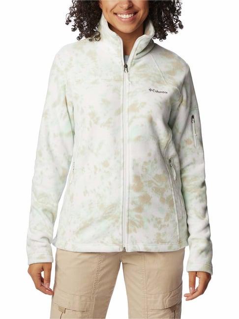 columbia white printed sports jacket