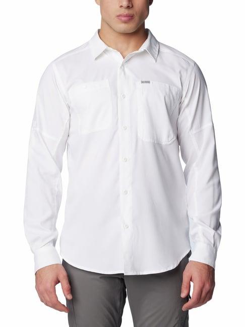 columbia white regular fit shirt