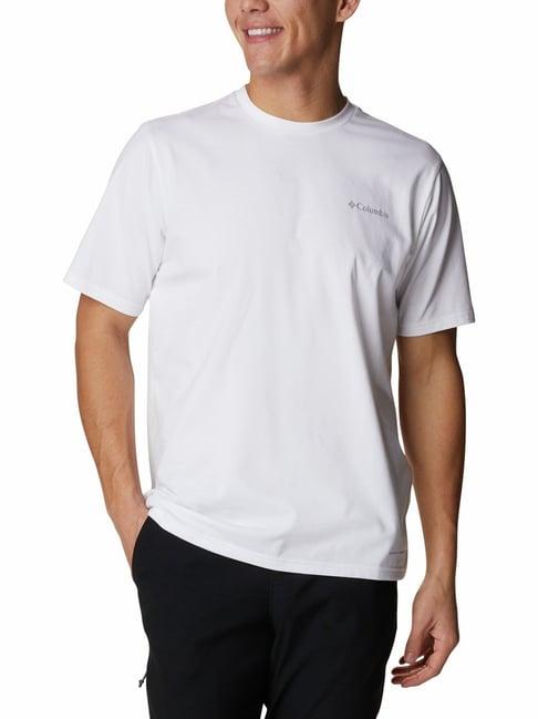 columbia white regular fit t-shirt