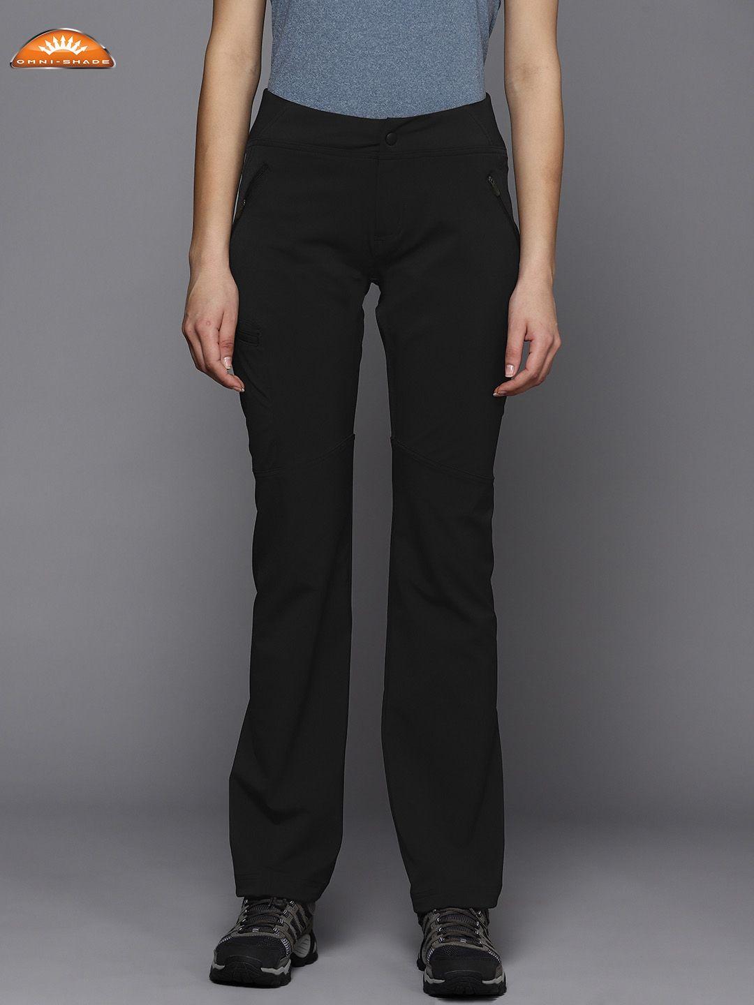 columbia women black slim fit trousers