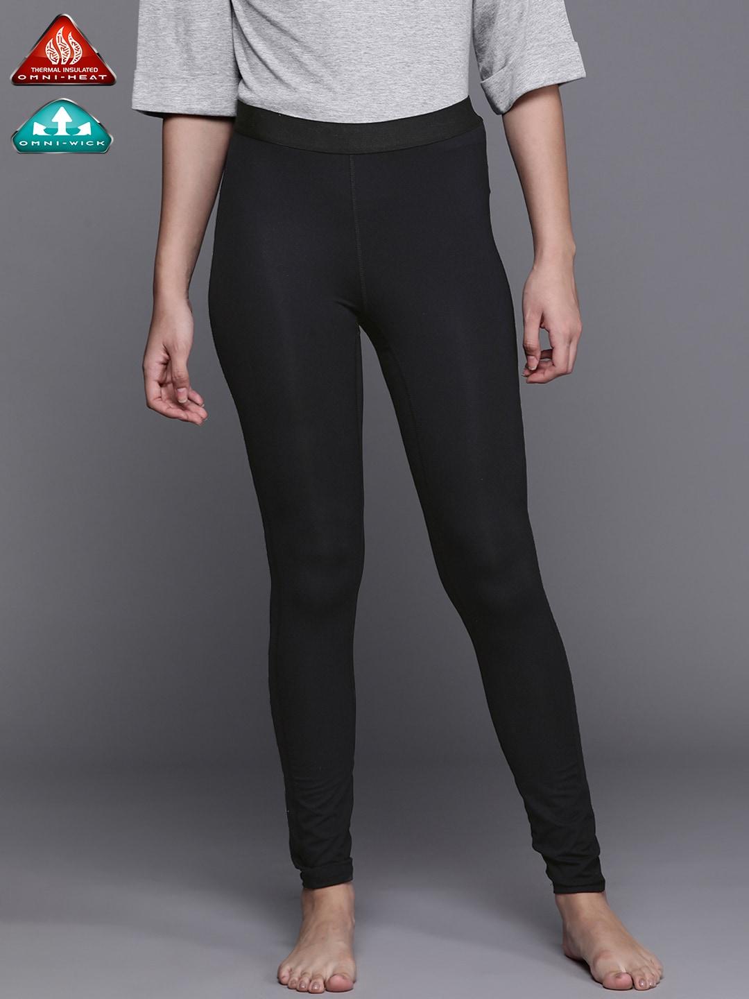 columbia women black solid midweight stretch tight