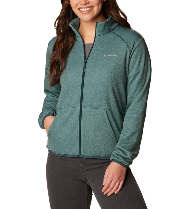 columbia womens blue col hike tech fleece fz fleece jacket