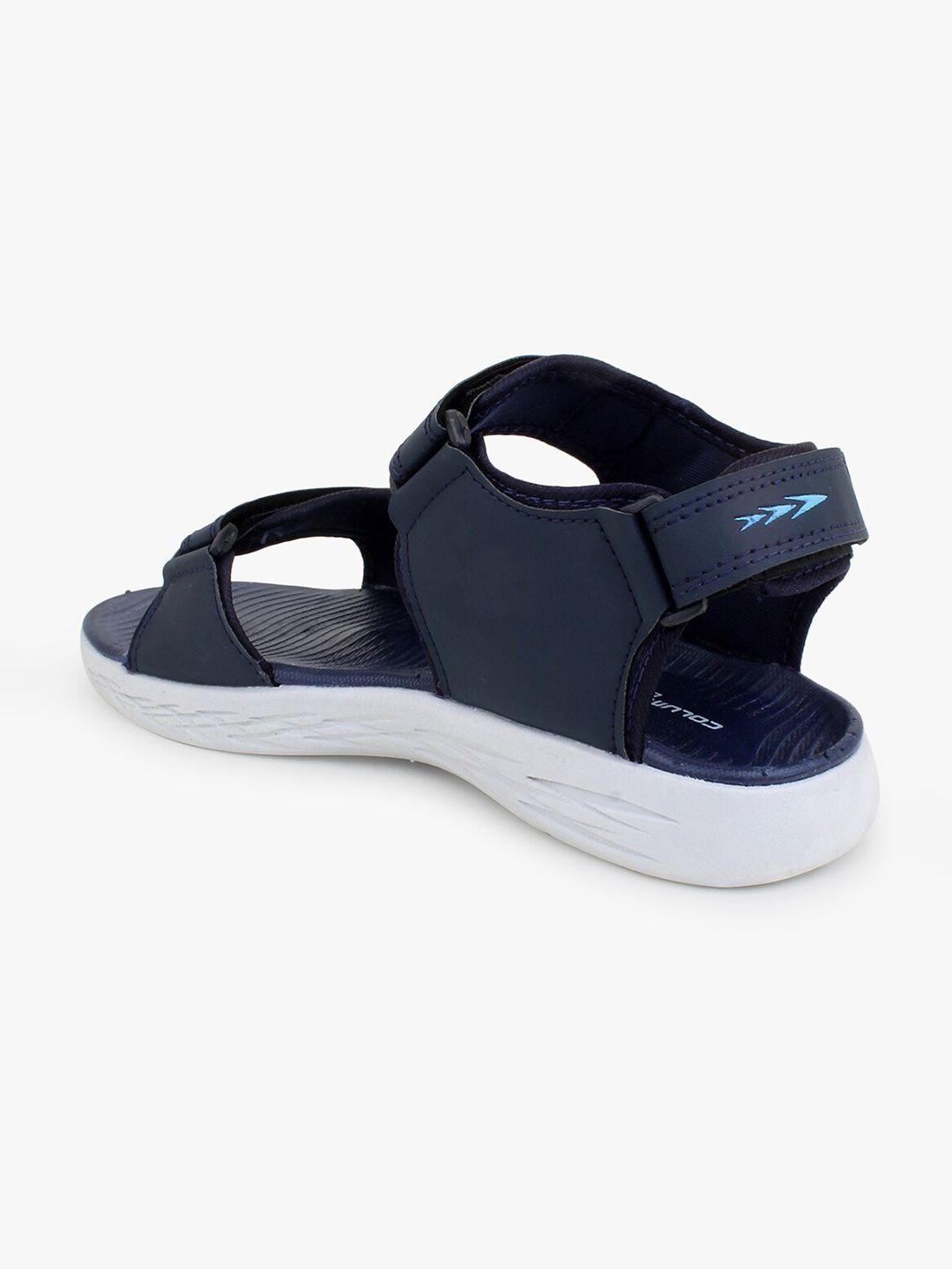 columbus men navy blue solid synthetic sports sandals
