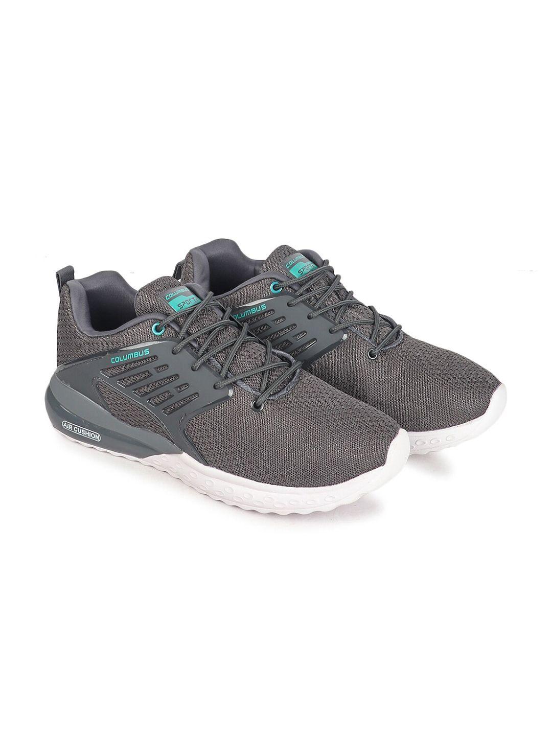 columbus men grey mesh running non-marking shoes