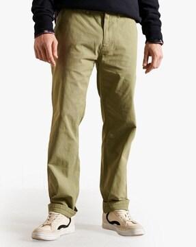 combat flat-front trousers