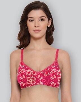 combed cotton non-wired secret support bra with detachable strap