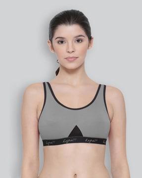 combed cotton sweat absorbent stretchable sports bra