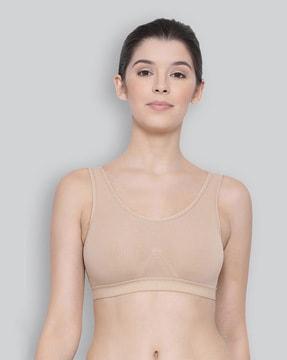 combed cotton sweat absorbent stretchable sports bra