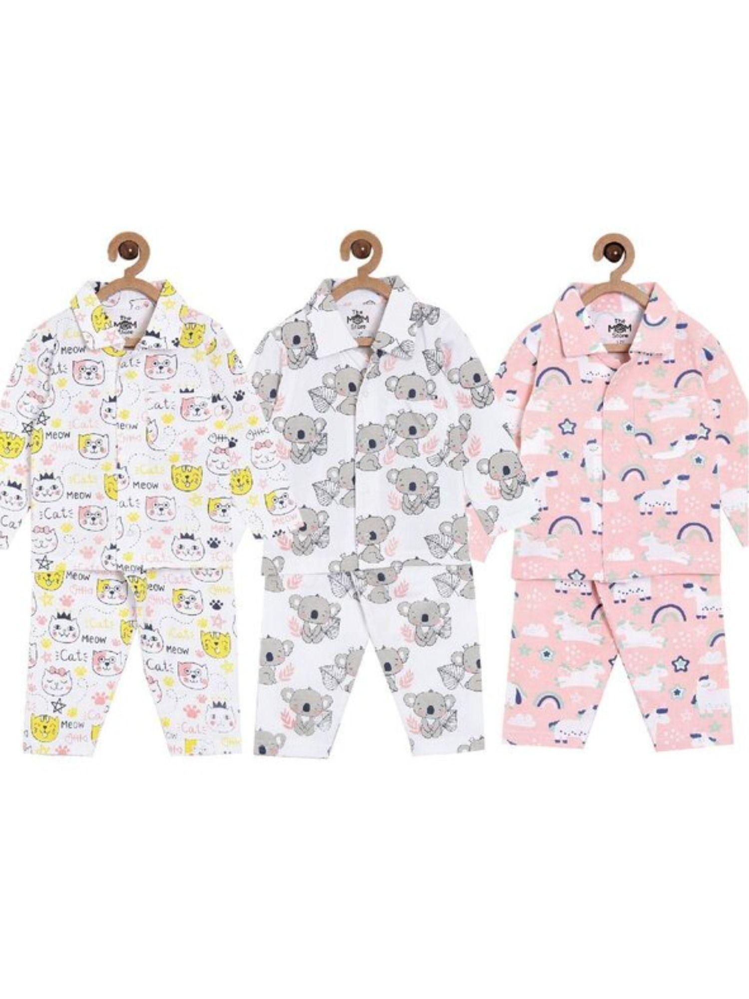 combo of 3 baby pyjama sets - option d (set of 6)