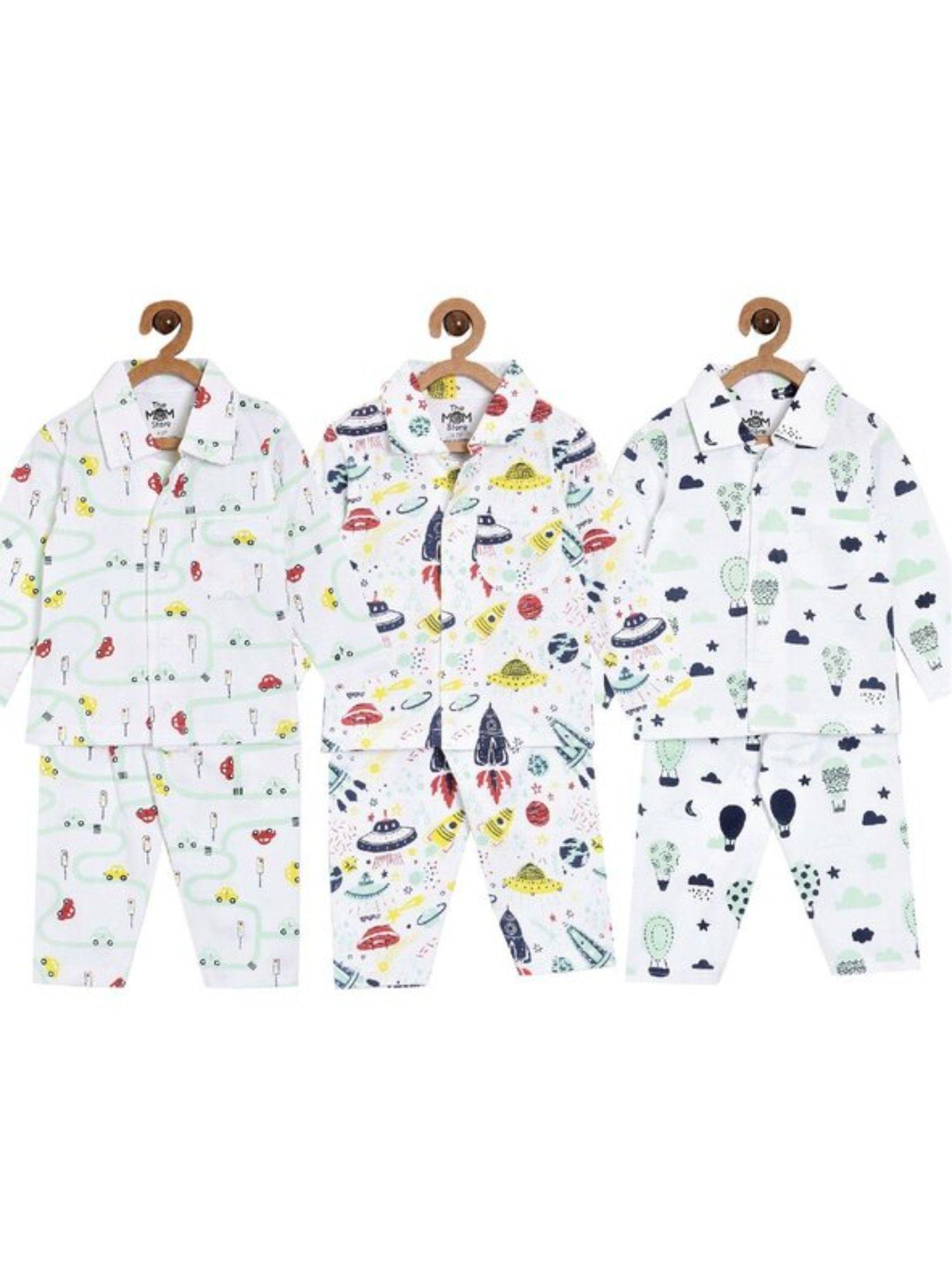 combo of 3 baby pyjama sets - option e (set of 6)