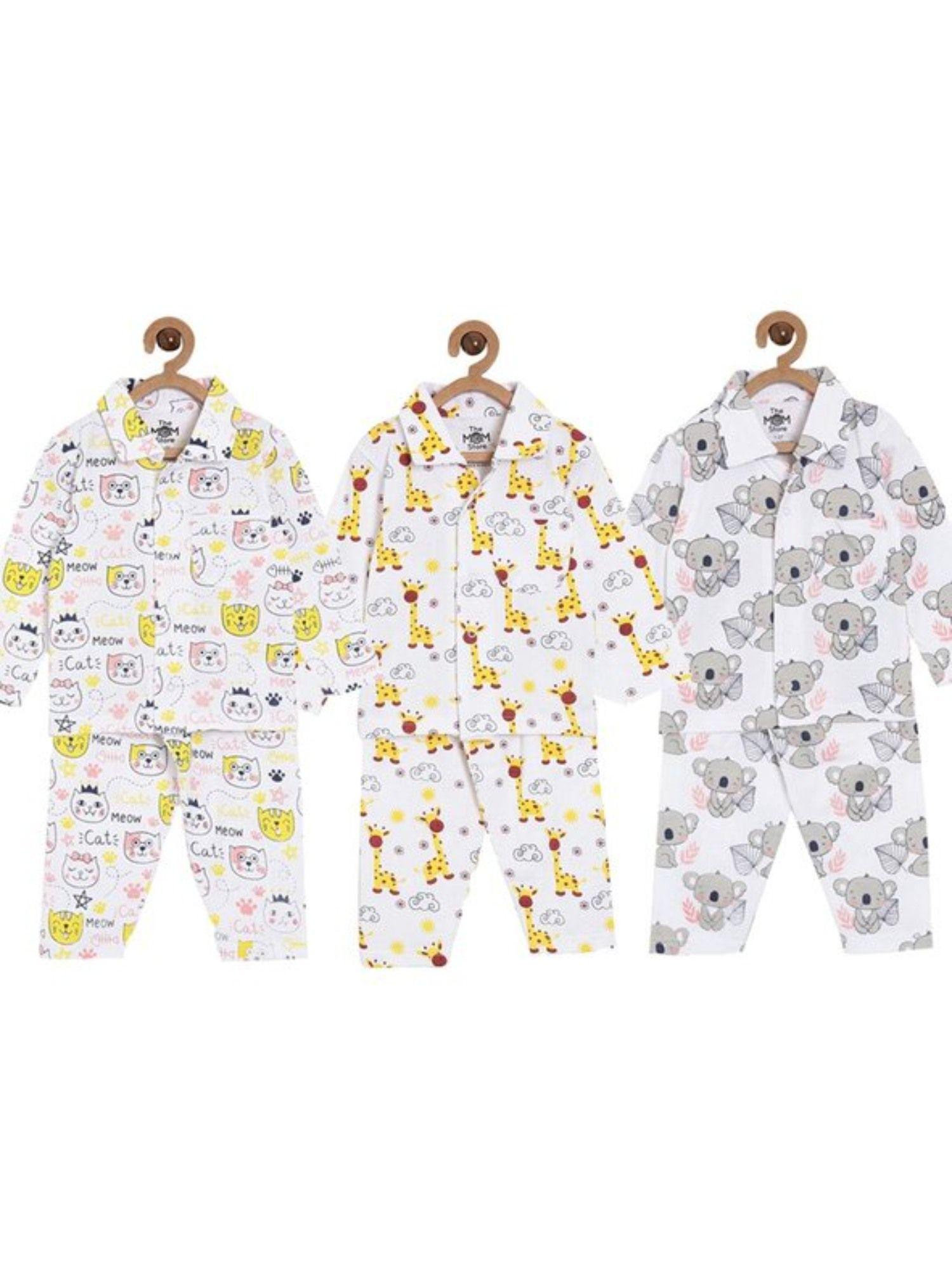 combo of 3 baby pyjama sets - option f (set of 6)