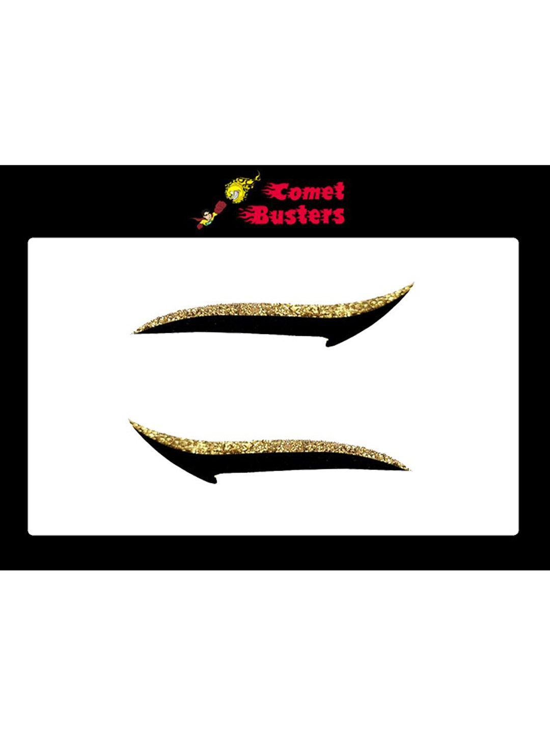 comet busters glitter eyeliner stickers - gold 12