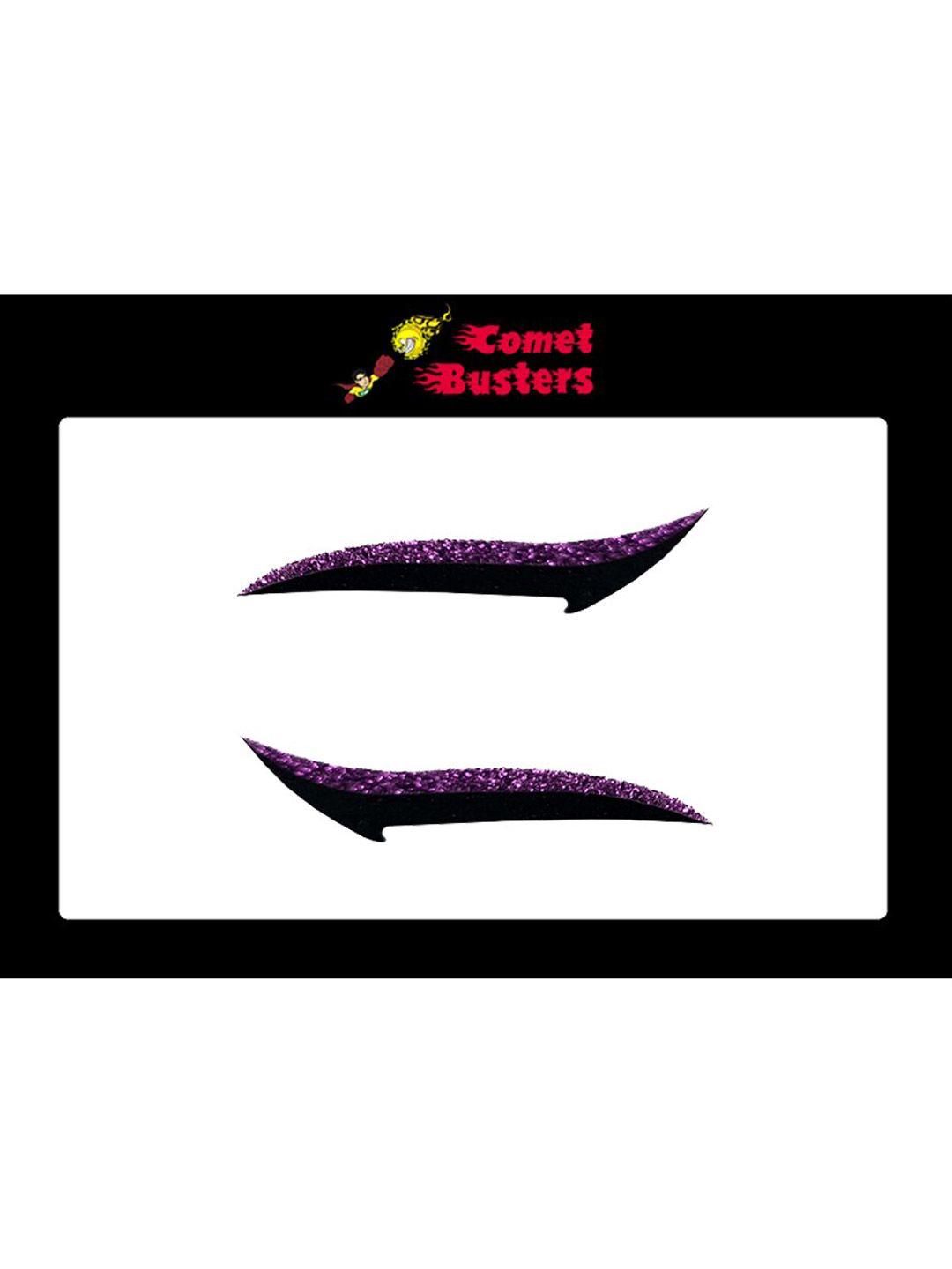 comet busters glitter eyeliner stickers - purple & black