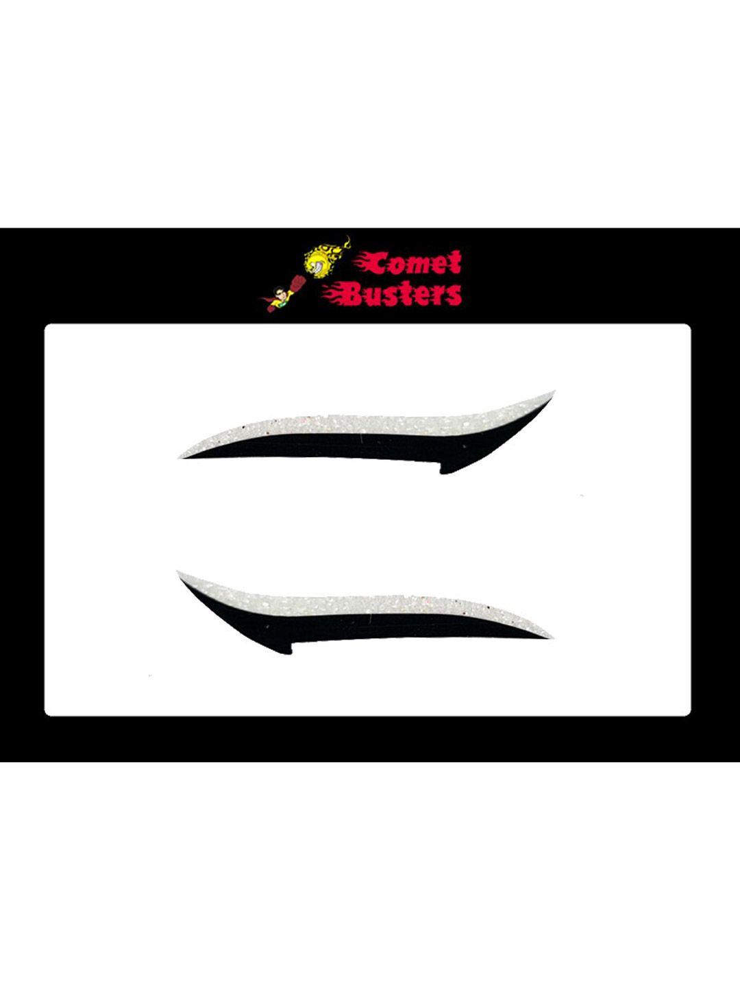 comet busters glitter eyeliner stickers - white & black