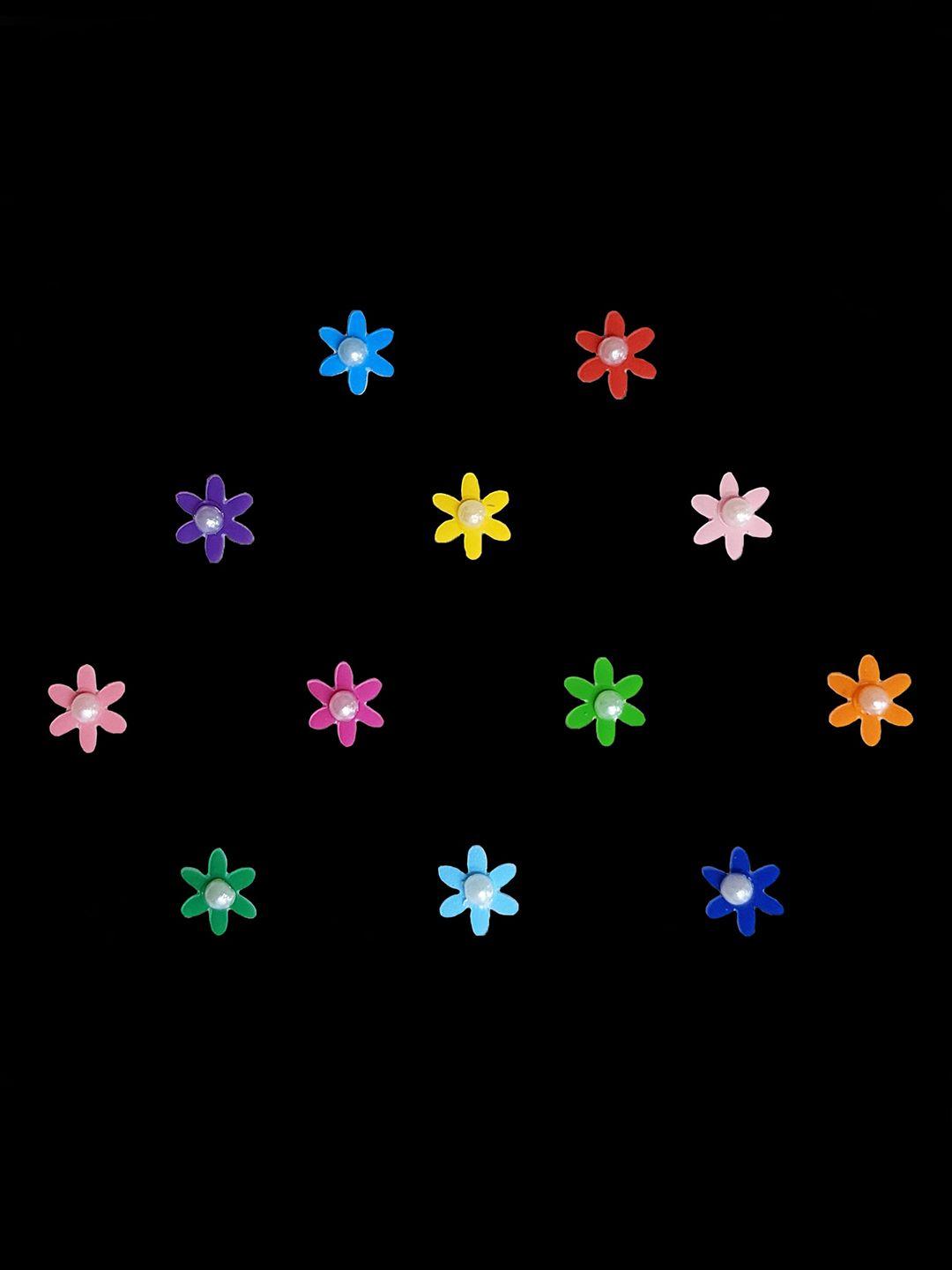 comet busters multicoloured embellished reusable designer stickers - 12 pcs